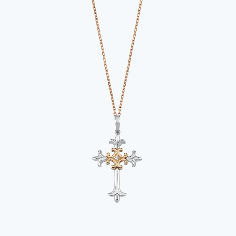 Kreuz Silber Diamantkette