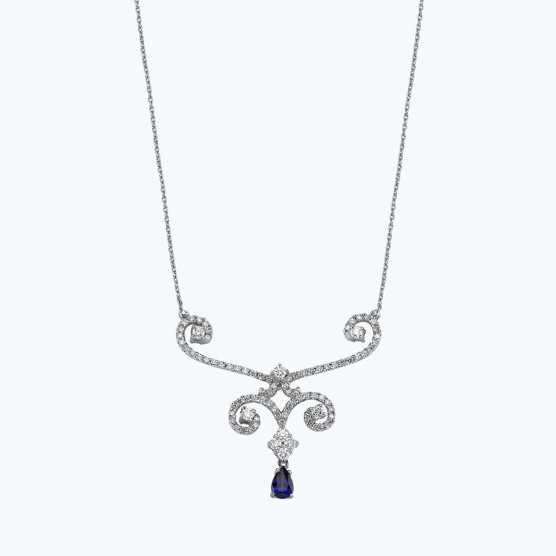 Sapphire Diamond Necklace