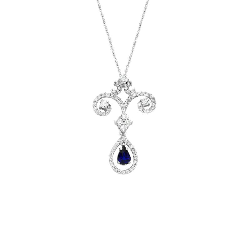 Sapphire Diamond Necklace