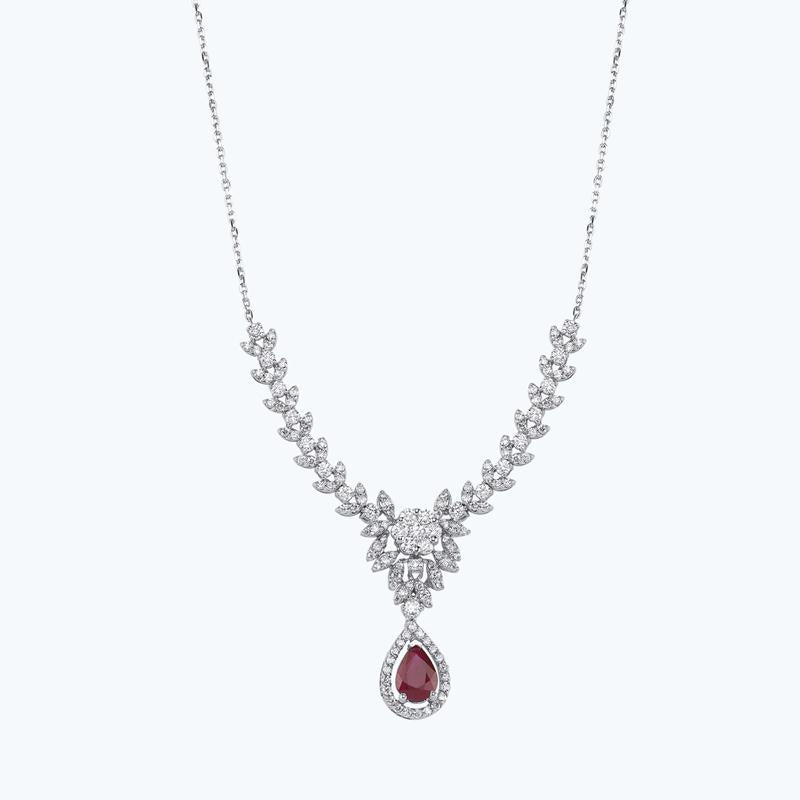 Ruby Diamond Necklace