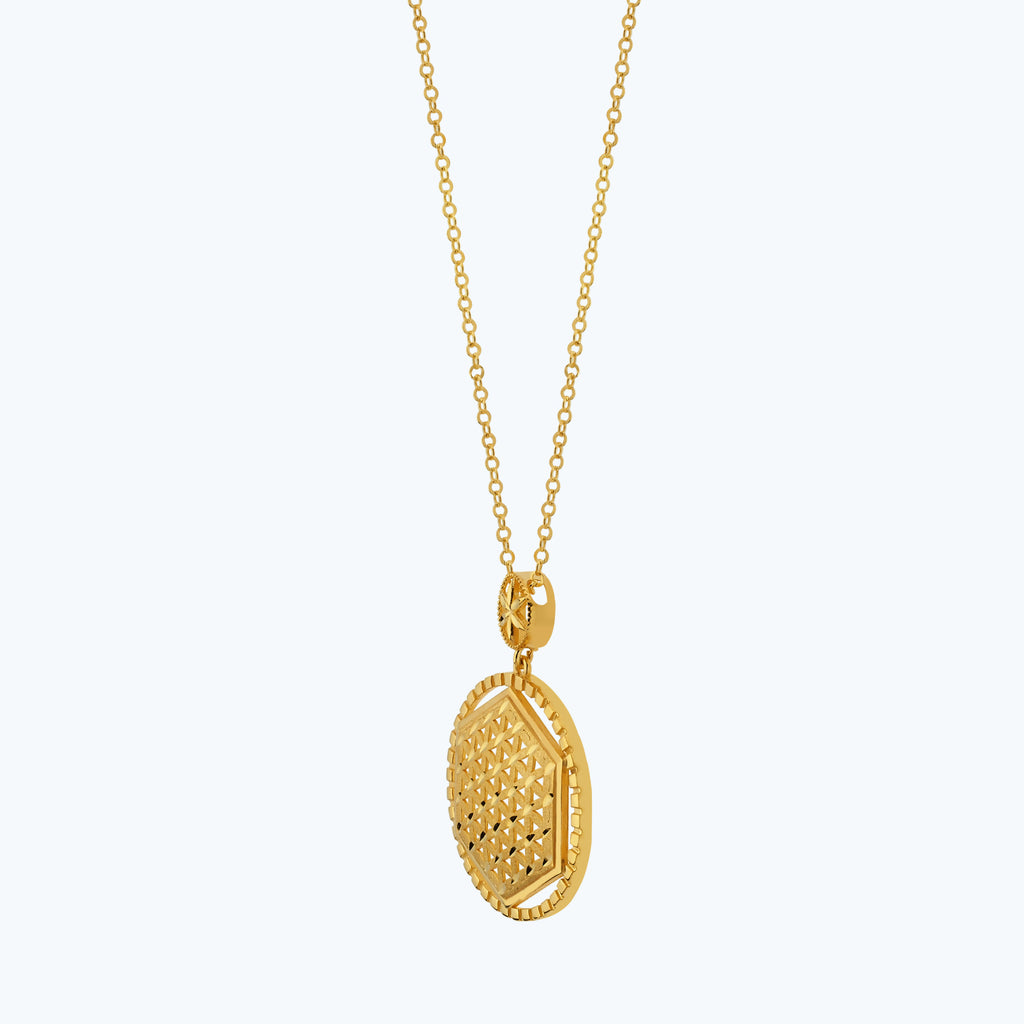 22K Flower of Life Gold Necklace