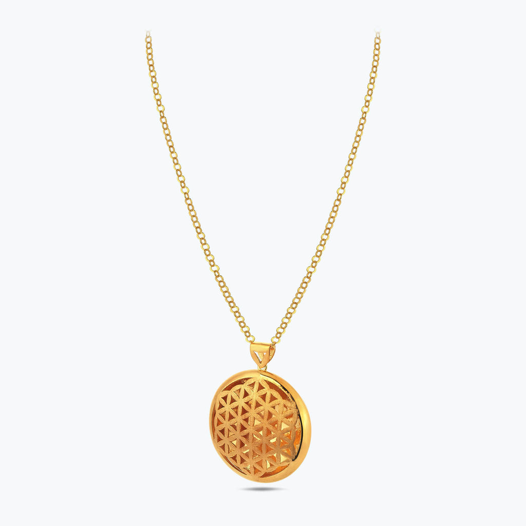 22K Flower of Life Gold Necklace