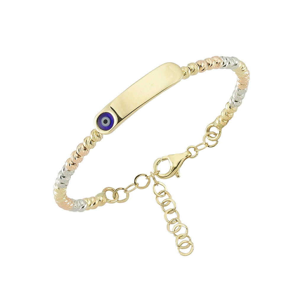 Kids Evil Eye Gold Bangle