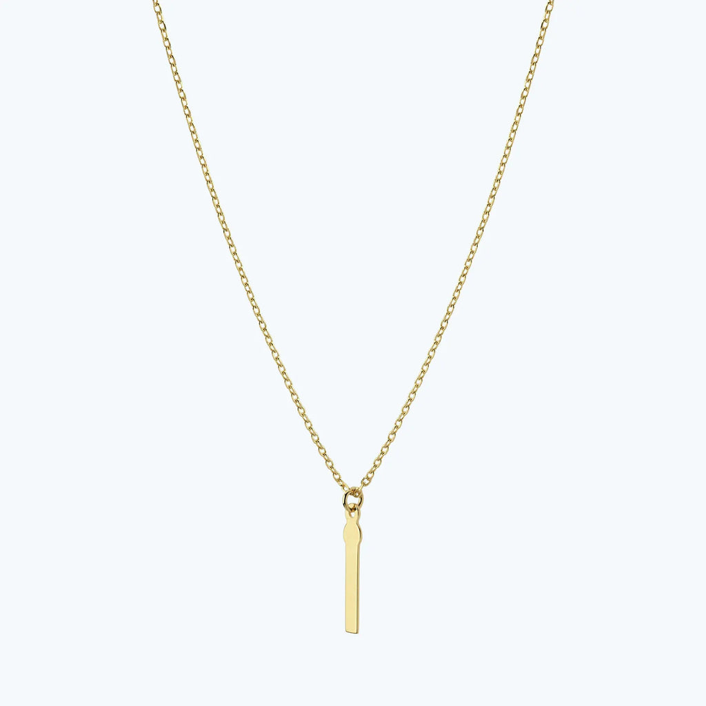 Letter I Gold Necklace