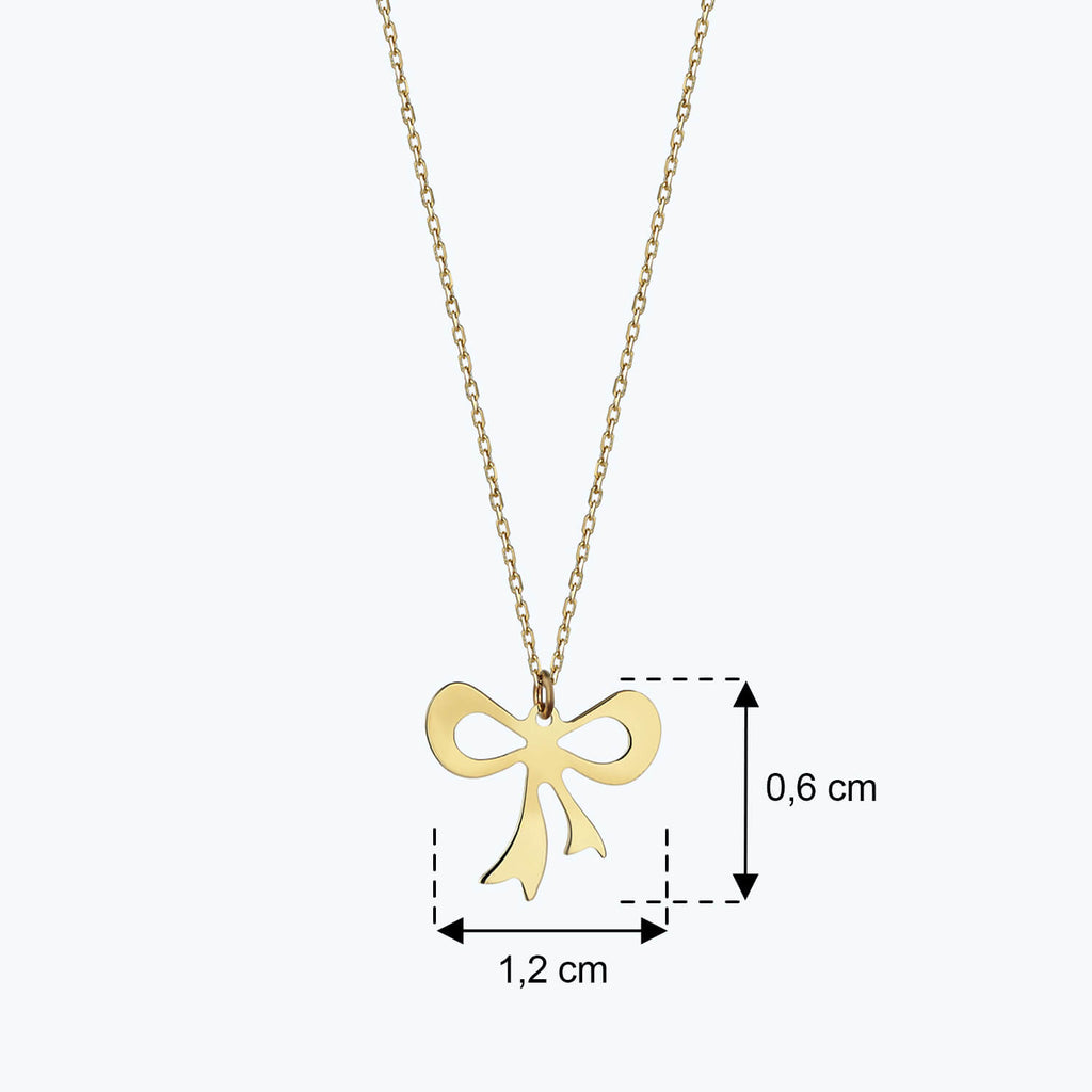 Ribbon Gold Necklace