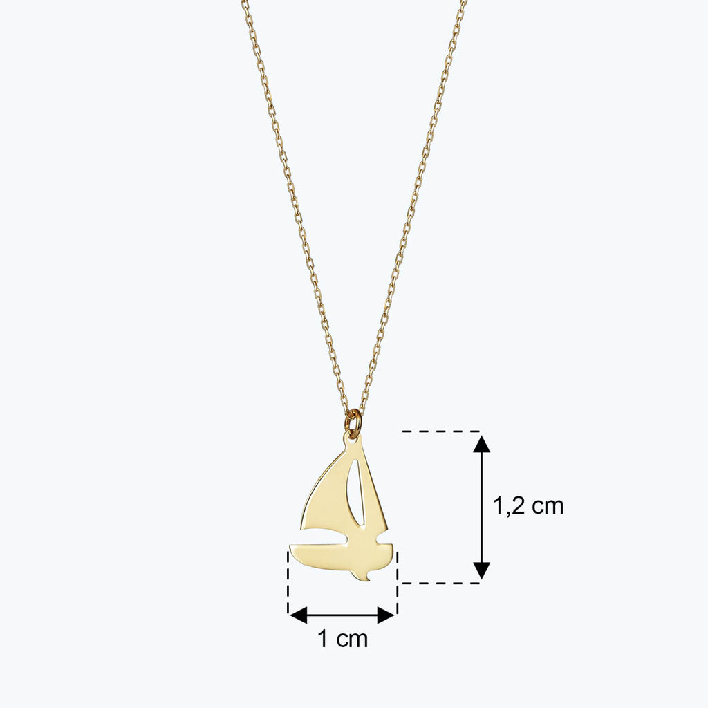 Sail Boat Gold Necklace