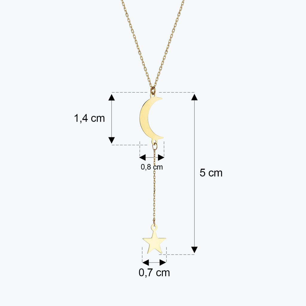 Moon Star Gold Necklace