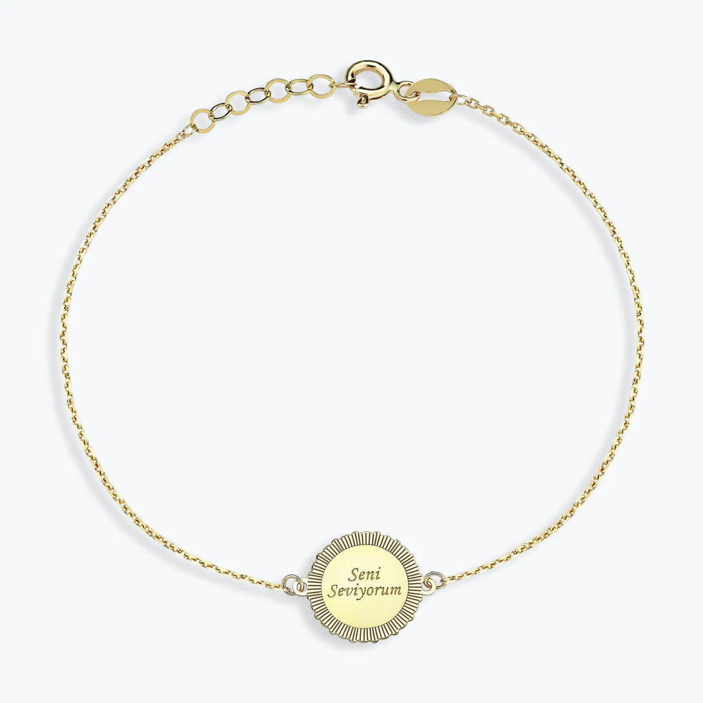 Altinbas Life Seni Seviyorum Gold Bracelet