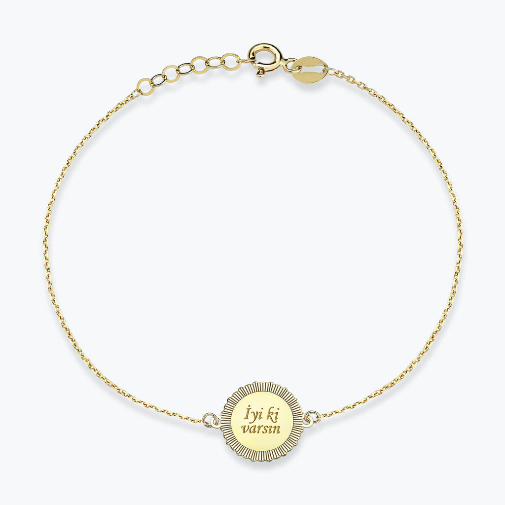 Altinbas Life İyi Ki Varsın Gold Bracelet