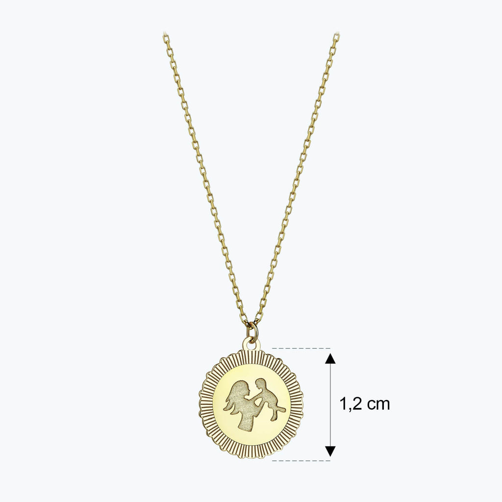 Altinbas Life Mother and Child Gold Necklace