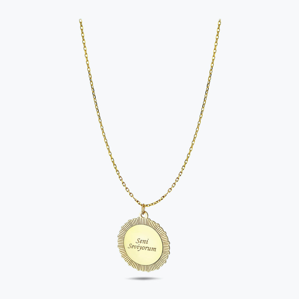 Altinbas Life Seni Seviyorum Gold Necklace