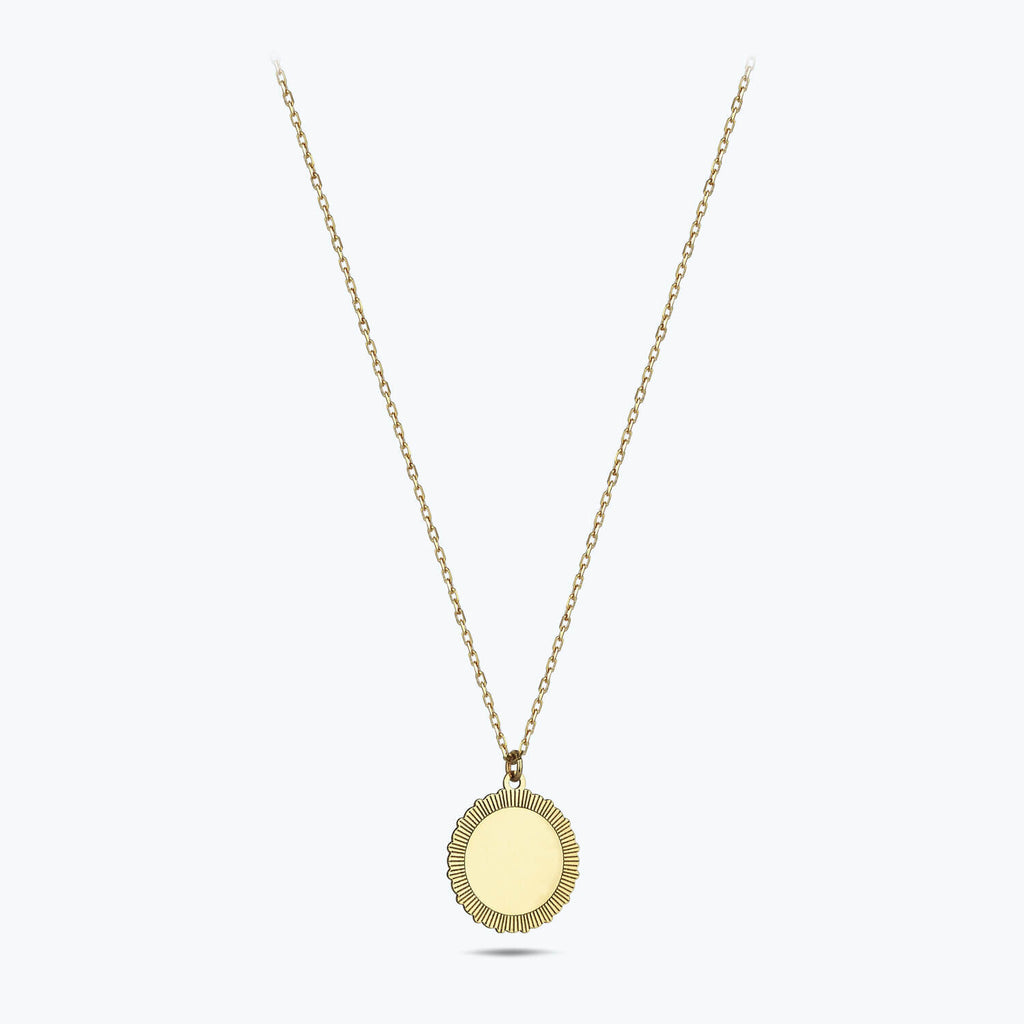 Altinbas Life Plate Gold Necklace