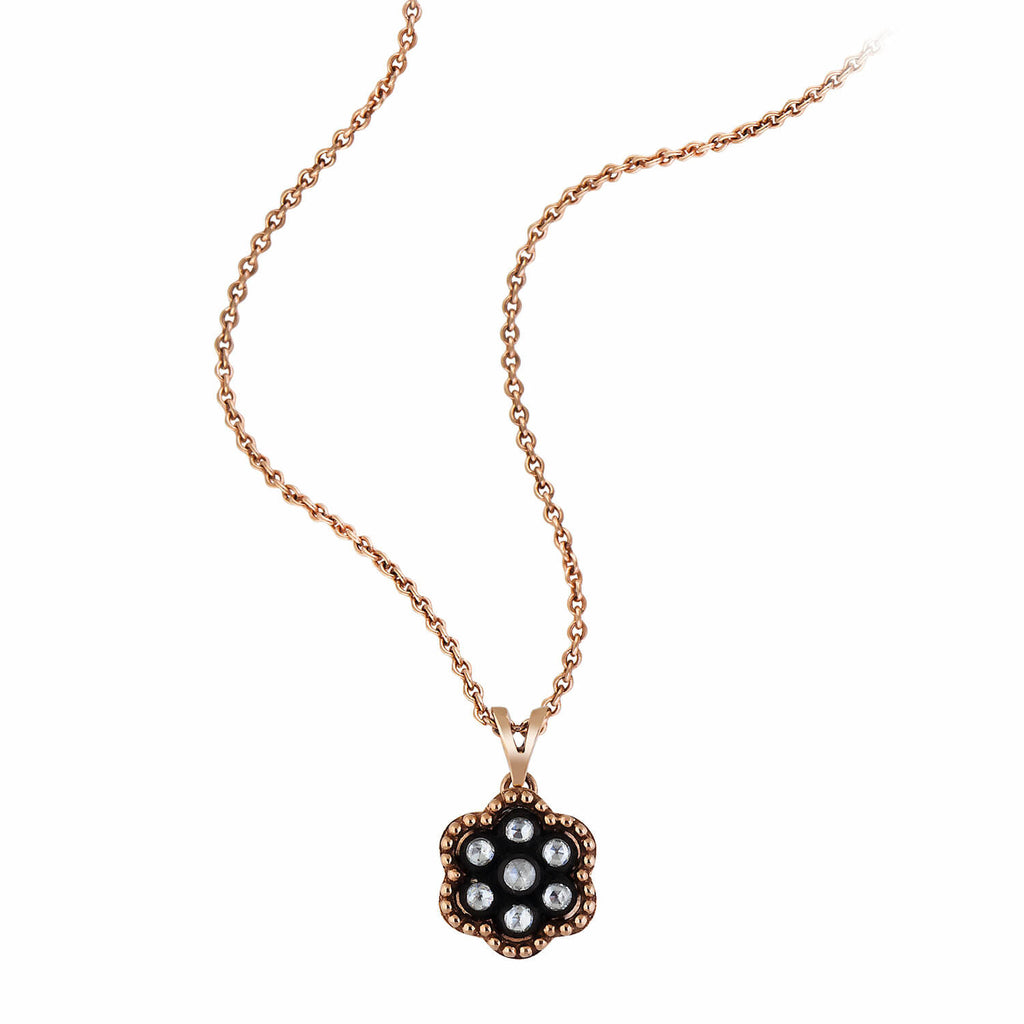 Rosenschliff Blume Diamantkette