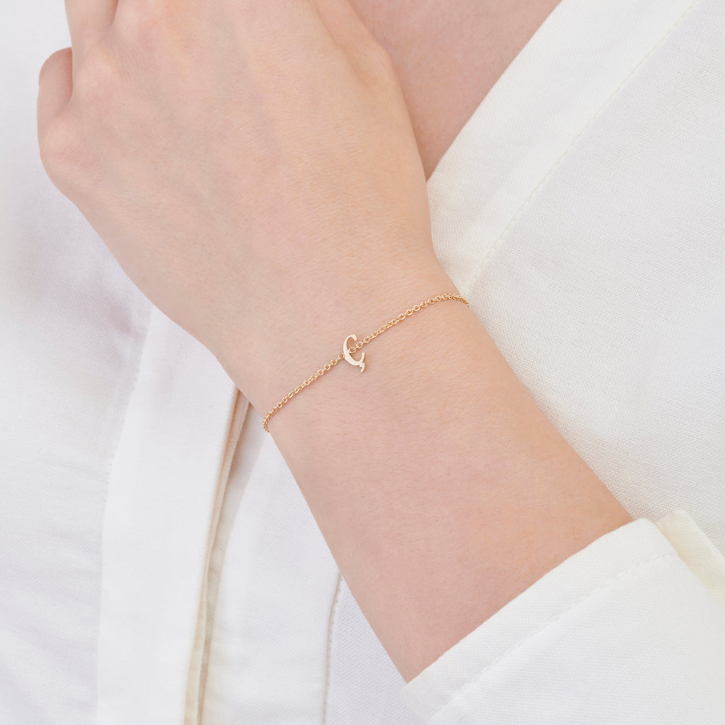 Bracelet Or Lettre Ç