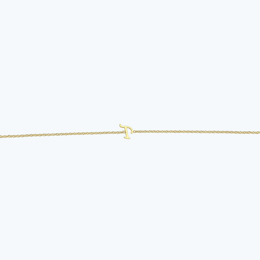 Letter T Gold Bracelet