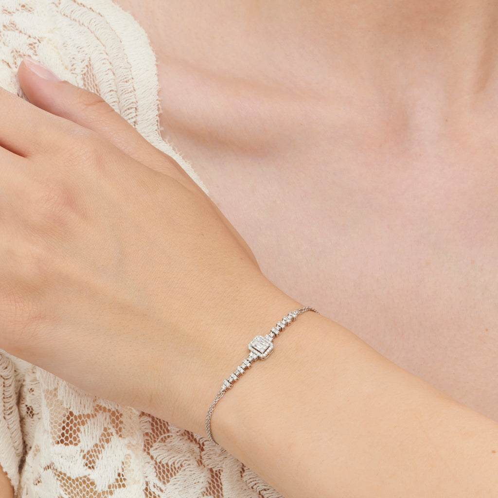 Baguette Diamantarmband