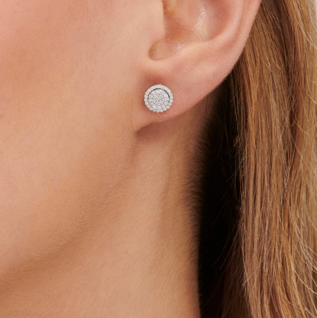 Boucles d'Oreilles Diamant Bouqet