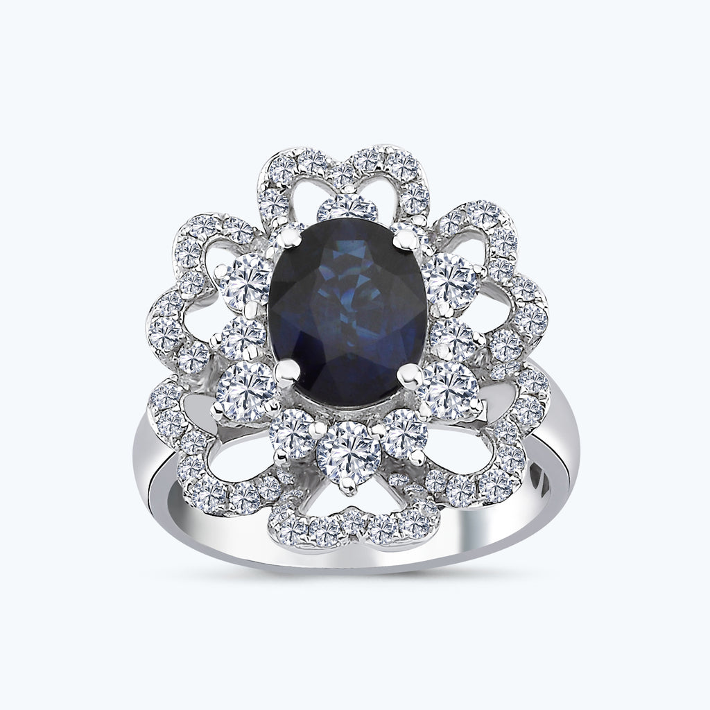 Sapphire Diamond Ring