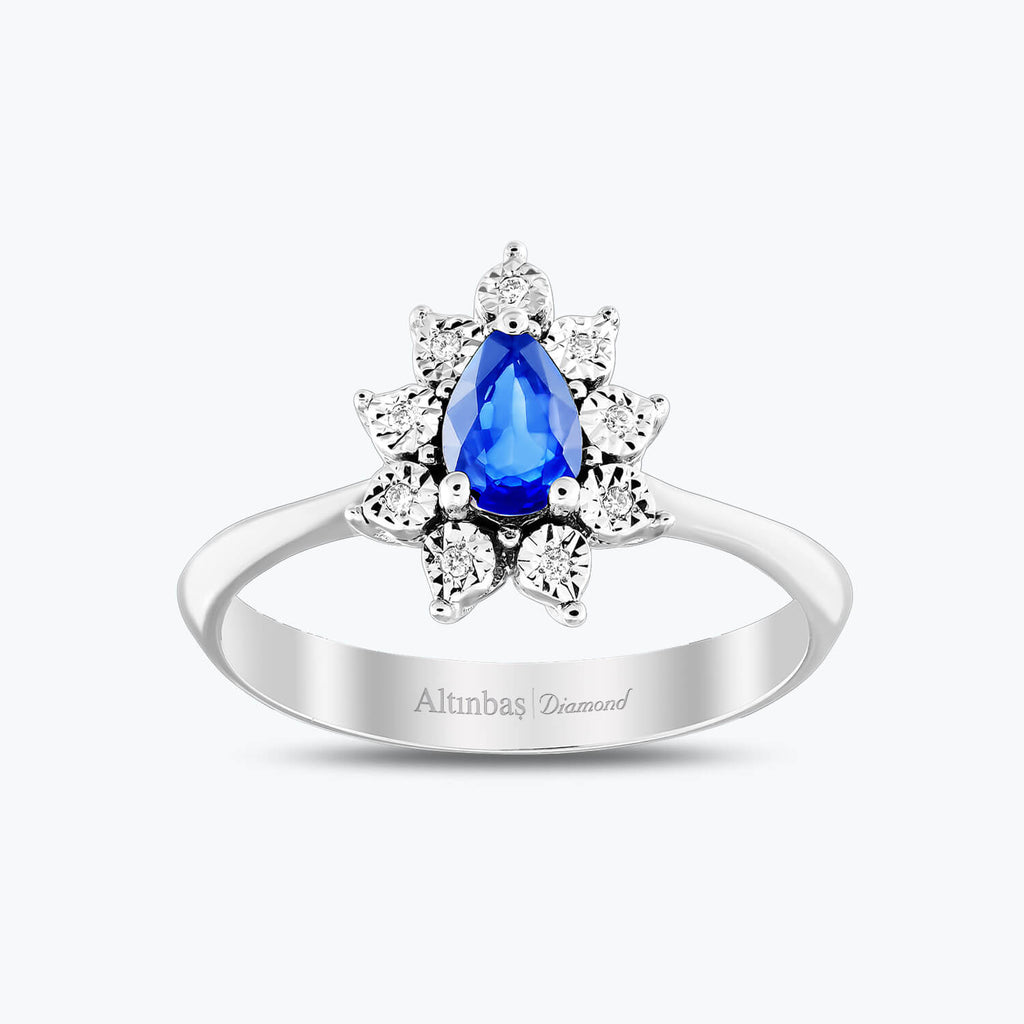 Saphir Diamantring